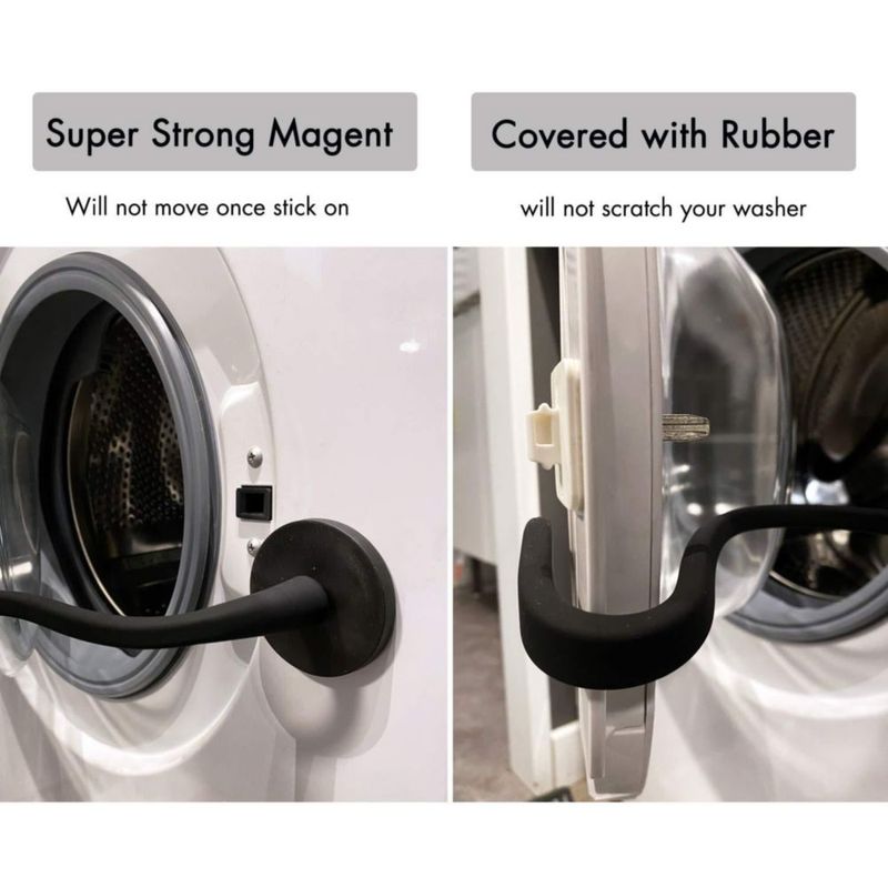 Soporte Magnético Flexible Negro Redondo para Lavadora – Spedtees