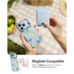 Funda ESR iPhone 17 Pro Max azul claro con soporte flexible y MagSafe