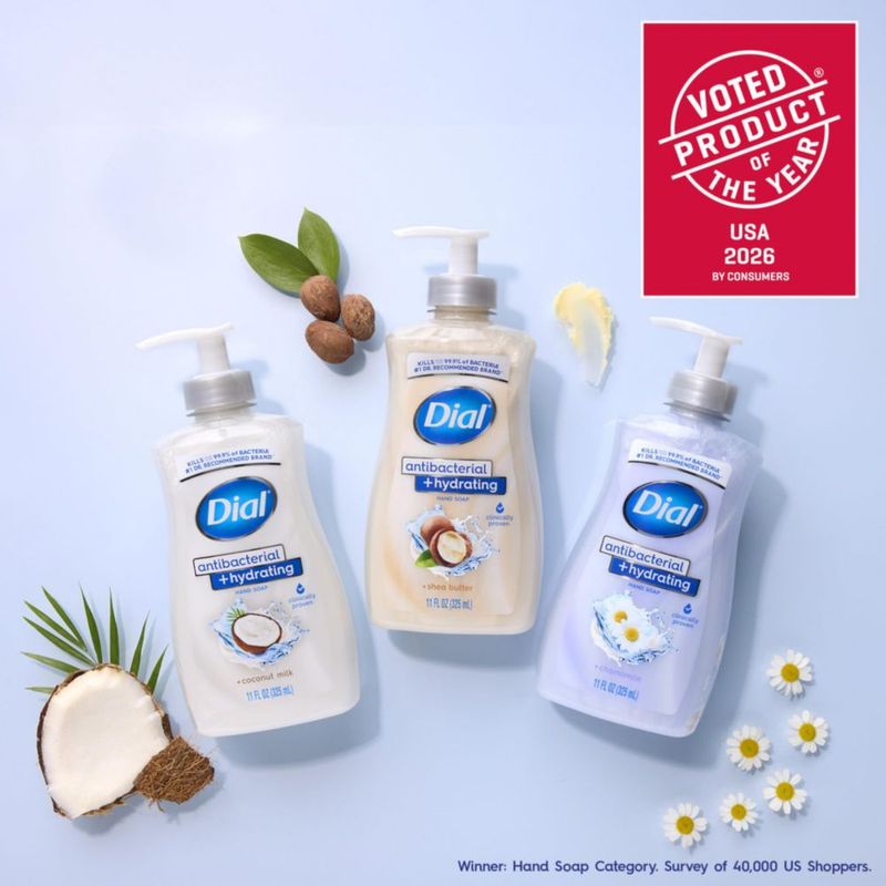 Jabón de manos líquido Dial 315 ml Leche de coco – Pack de 4