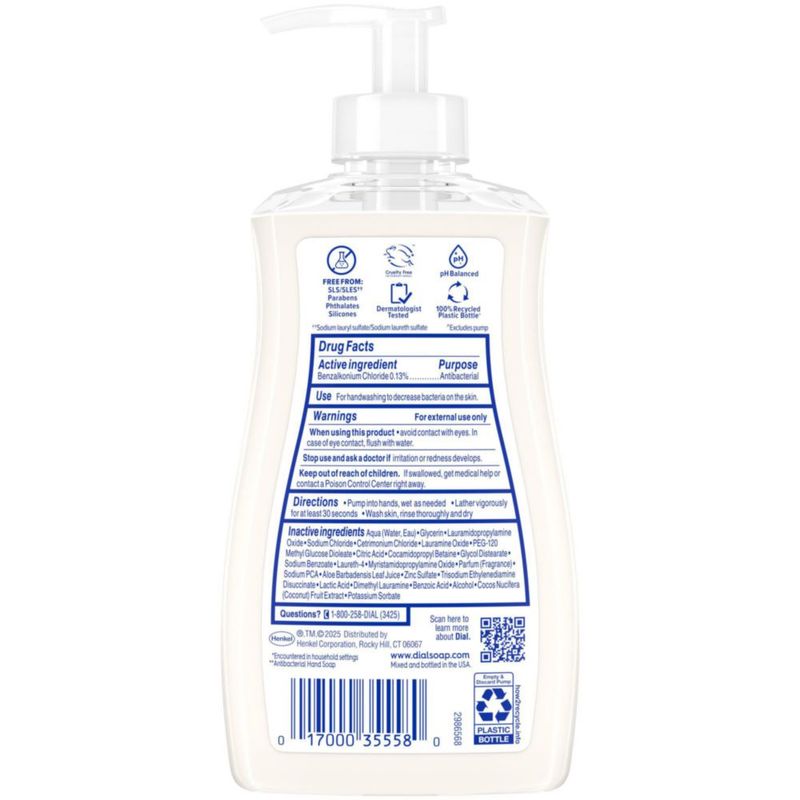 Jabón de manos líquido Dial 315 ml Leche de coco – Pack de 4