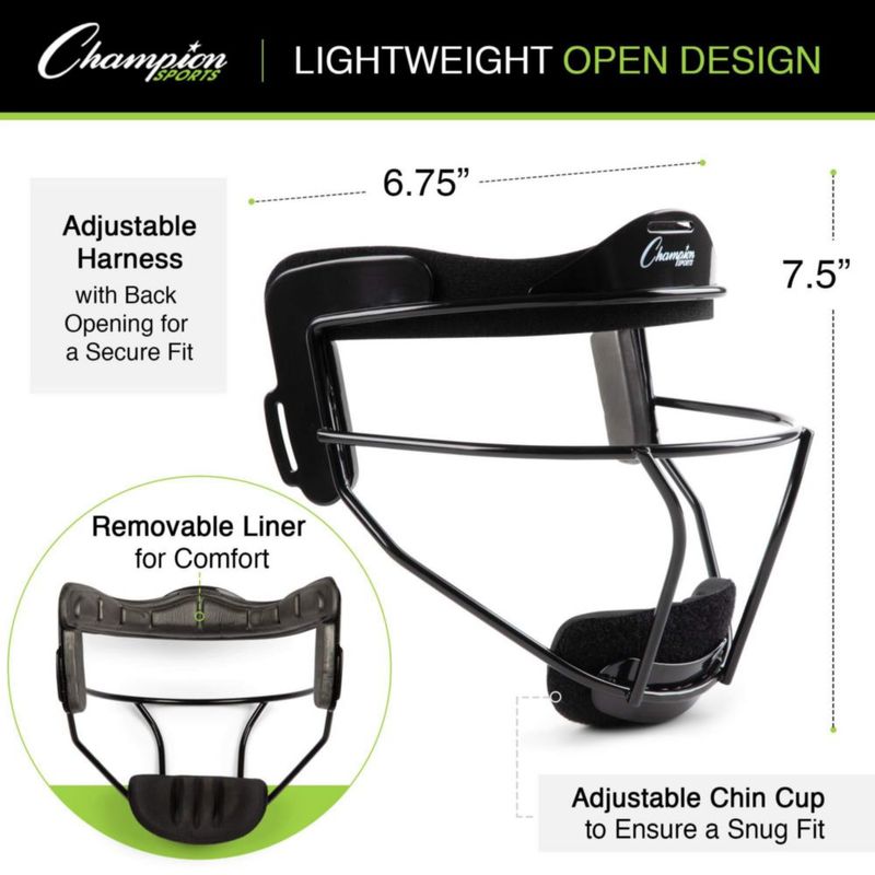 Máscara facial Champion Sports para adultos azul ajustable