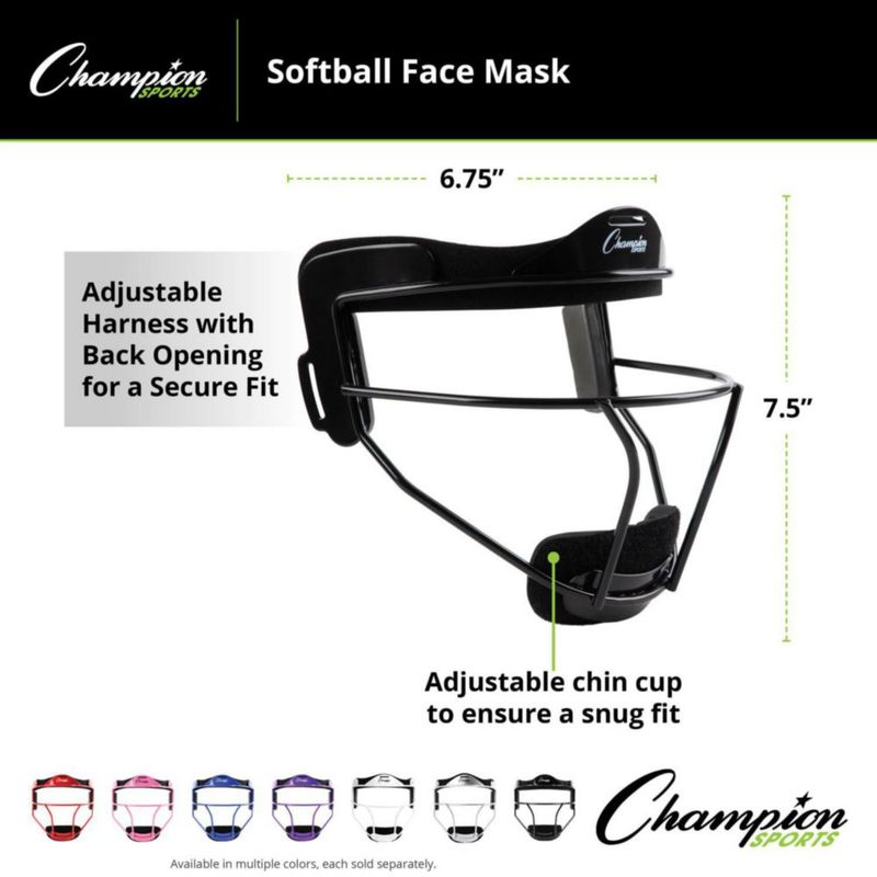 Máscara facial Champion Sports para adultos azul ajustable