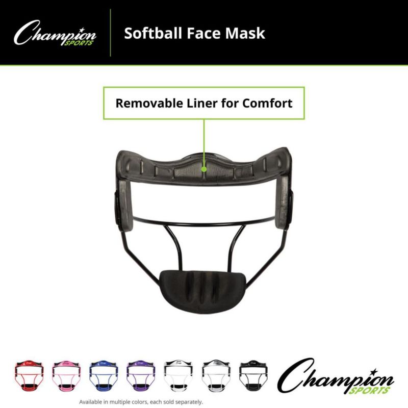Máscara facial Champion Sports para adultos azul ajustable