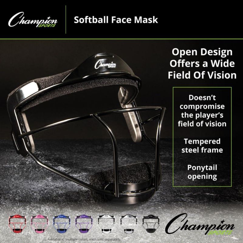 Máscara facial Champion Sports para adultos azul ajustable