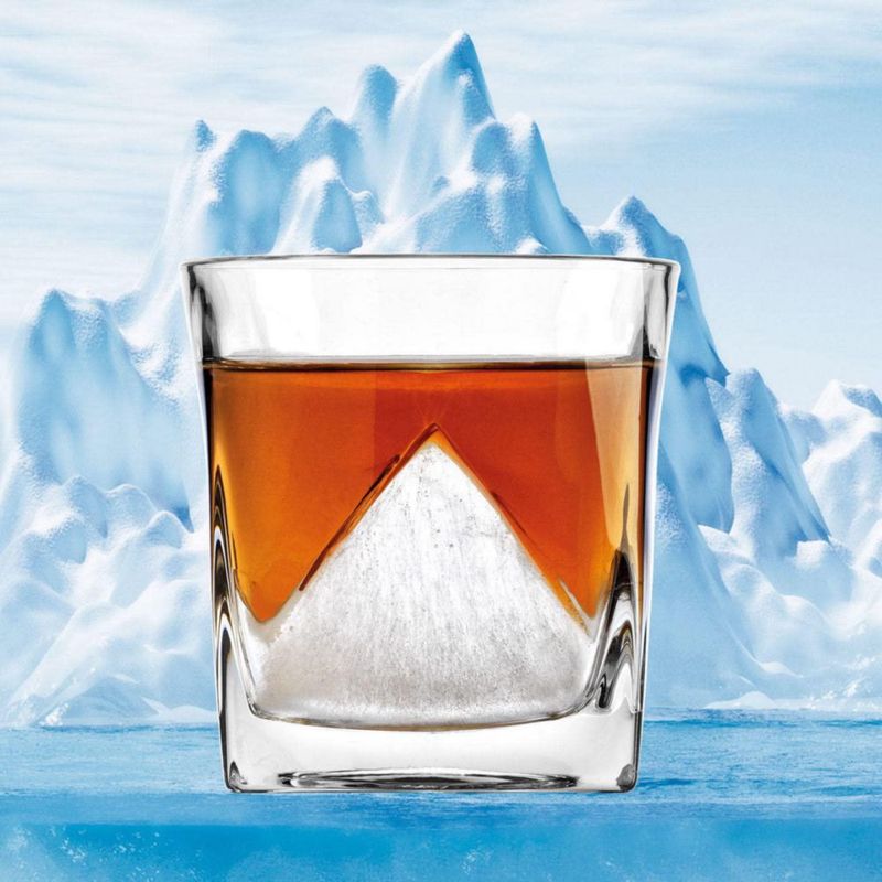 Bandeja de cubitos de hielo Godinger – Vaso de whisky y molde de hielo