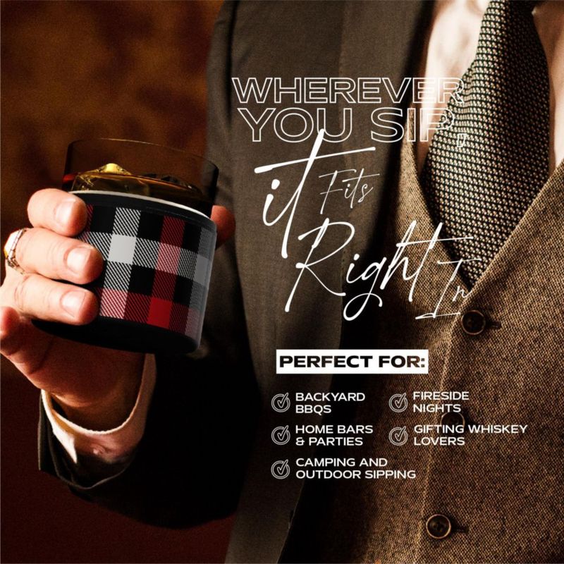 Vaso de whisky Asobu 300 ml con funda aislante de acero inoxidable