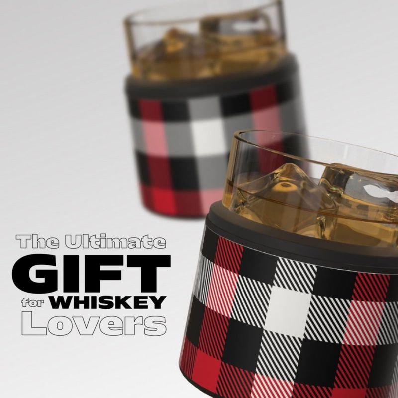 Vaso de whisky Asobu 300 ml con funda aislante de acero inoxidable