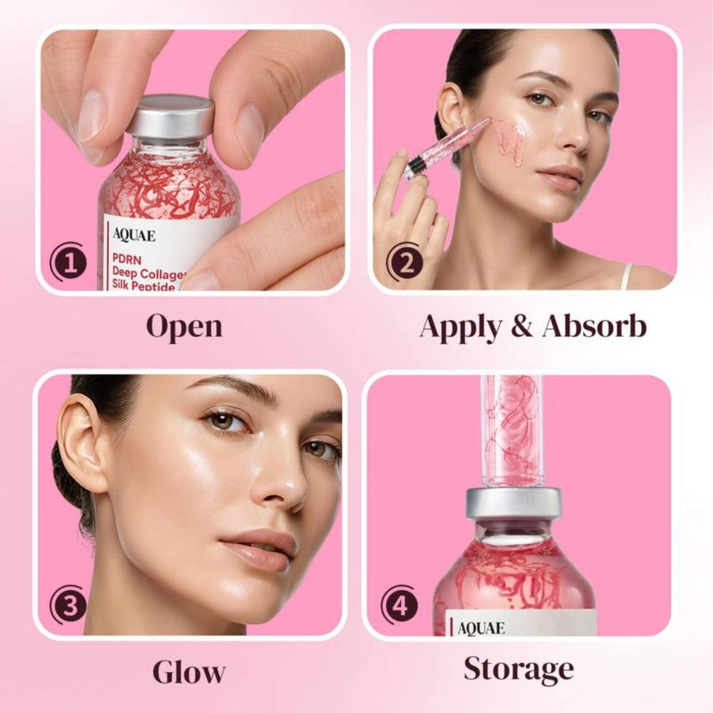 Suero Aquae PDRN Péptido Rosa 40 ml Complejo de Colágeno
