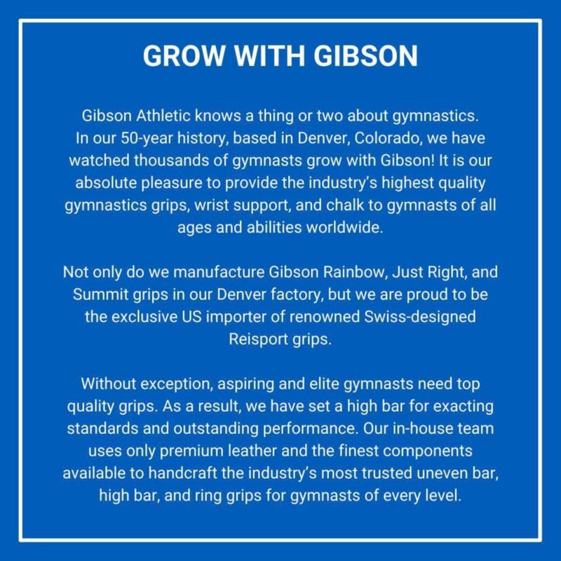 Agarres de gimnasia Gibson Athletic para barra asimétrica talla grande blanco