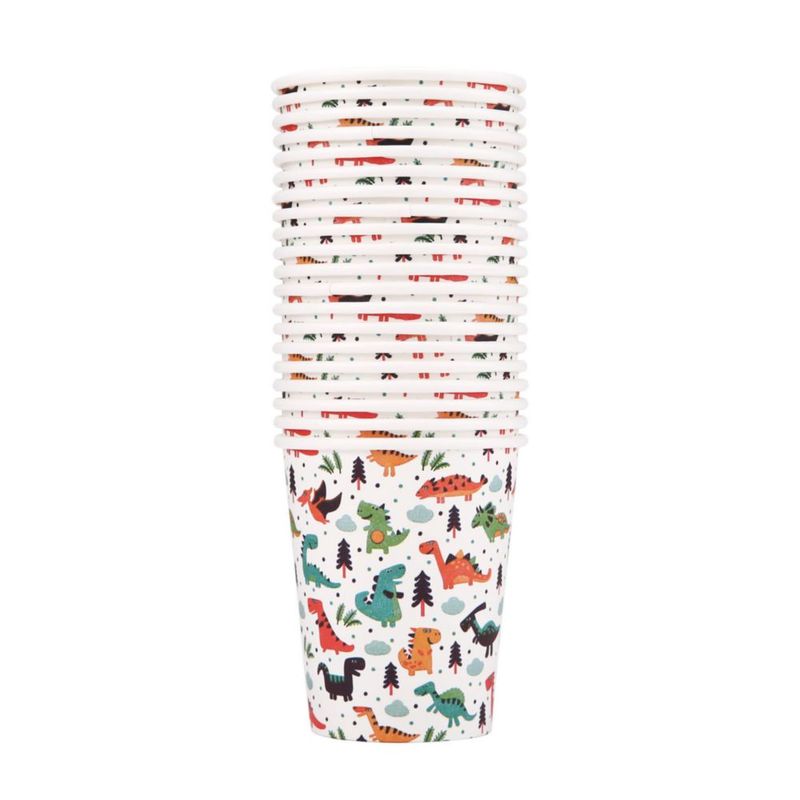 Vasos de Papel Glad 266 ml Dinosaurios - Pack de 60