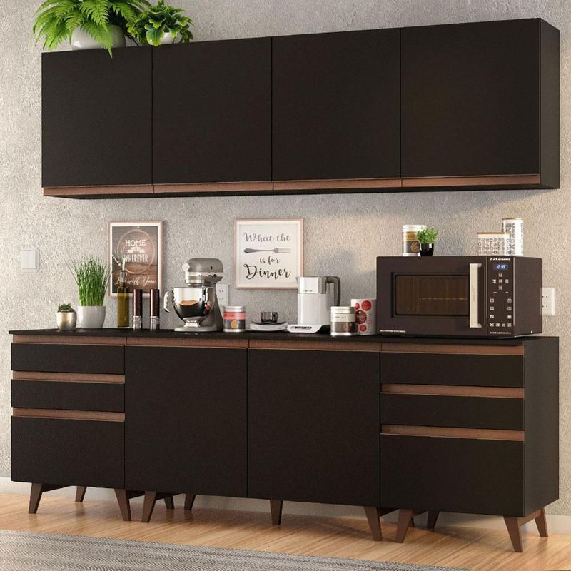 Cocina integral completa modular madesa reims 240cm negro 03