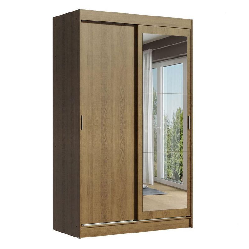 Ropero closet madesa tokio 2 puertas con 1 espejo marrón