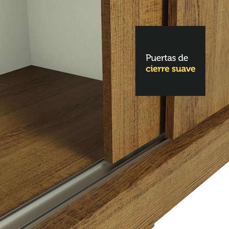 Ropero closet madesa tokio 2 puertas con 1 espejo marrón