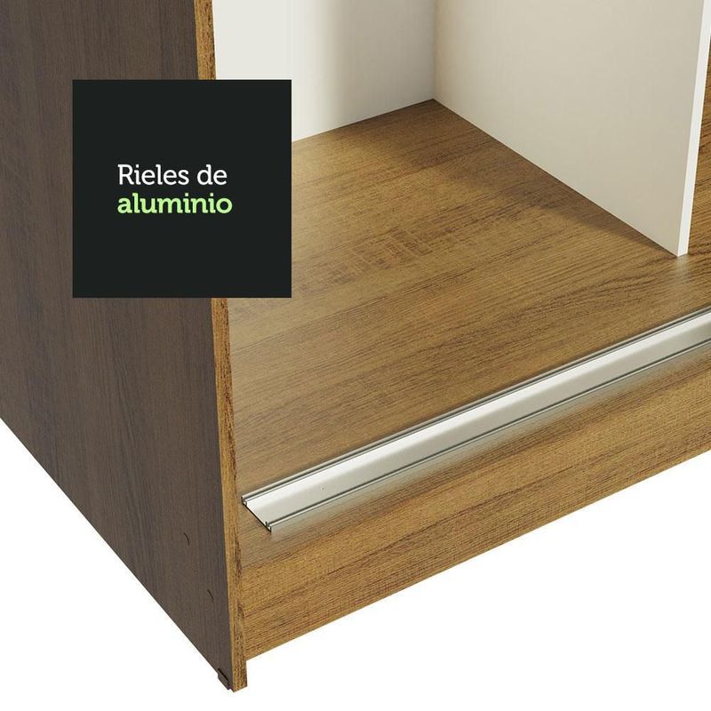 Ropero closet madesa tokio 2 puertas con 1 espejo marrón