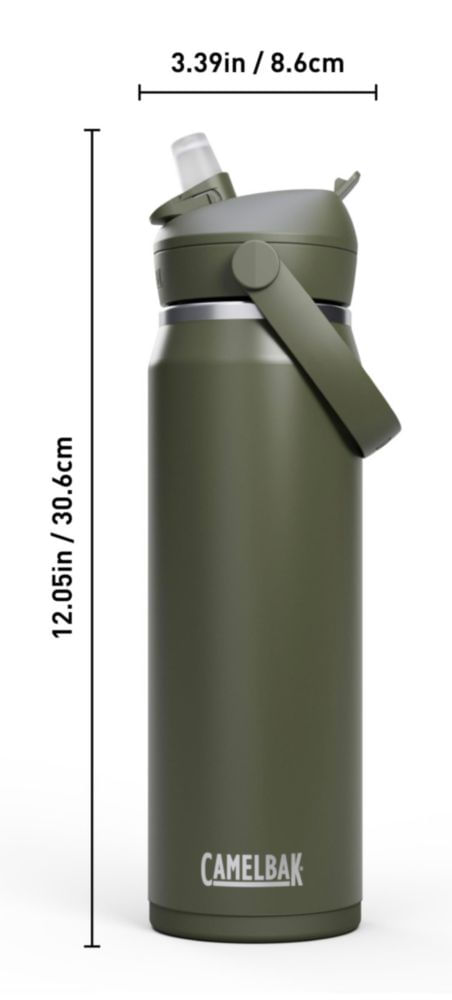 Botella de agua CamelBak 710 ml con pajilla abatible color musgo