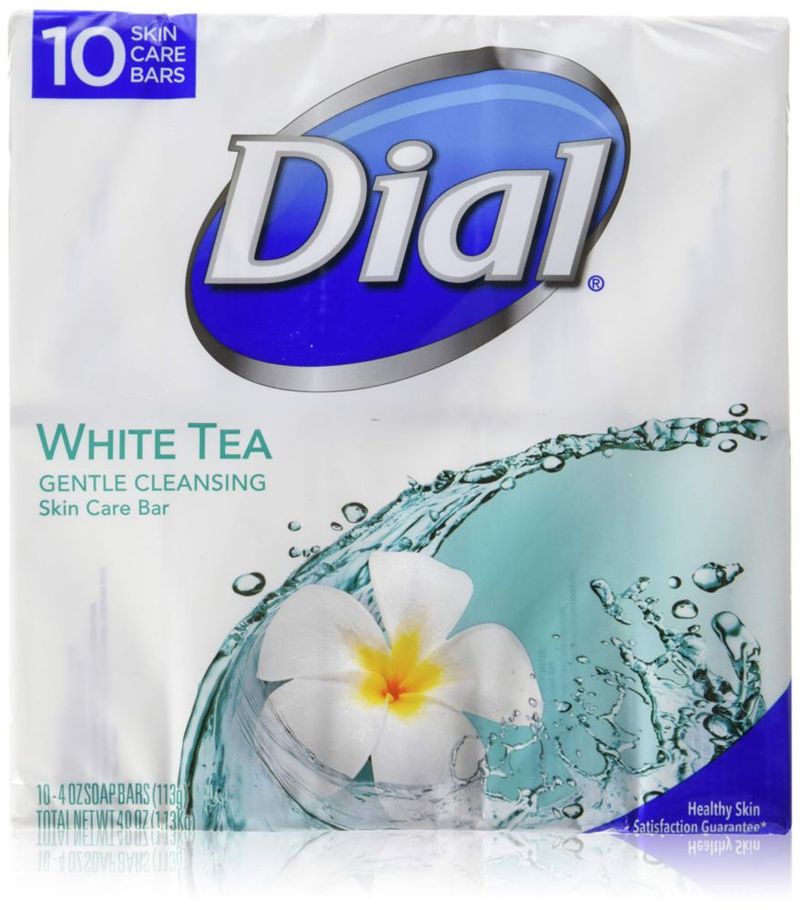 Jabones en barra Dial Té Blanco – Pack de 10 (113 g c/u)