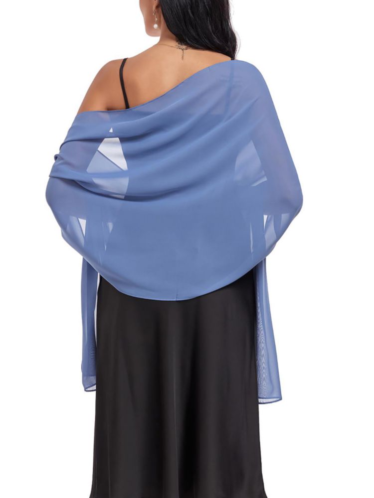Chal Vickorpen 195 cm Azul Polvo de Gasa para Mujer
