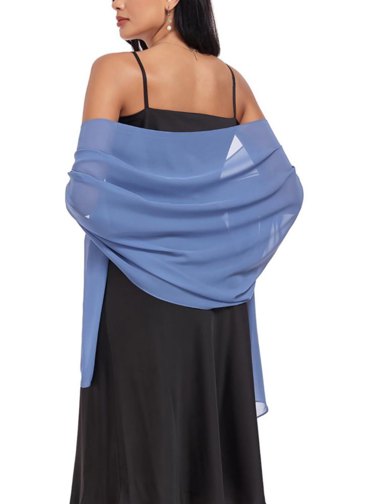 Chal Vickorpen 195 cm Azul Polvo de Gasa para Mujer