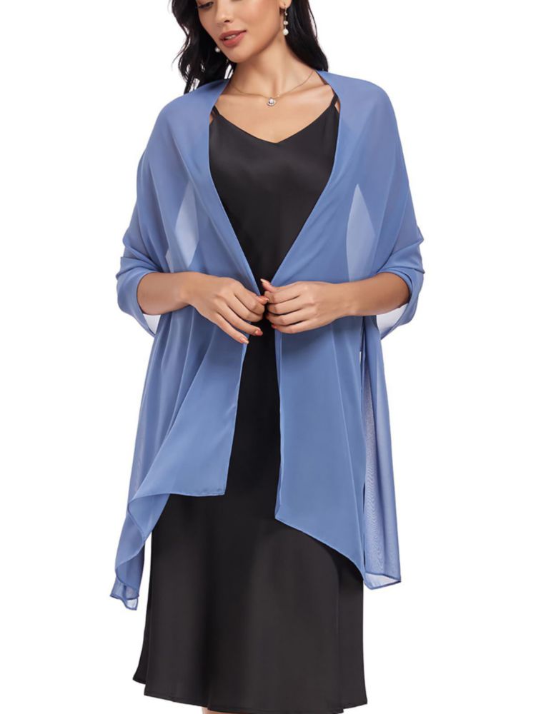 Chal Vickorpen 195 cm Azul Polvo de Gasa para Mujer
