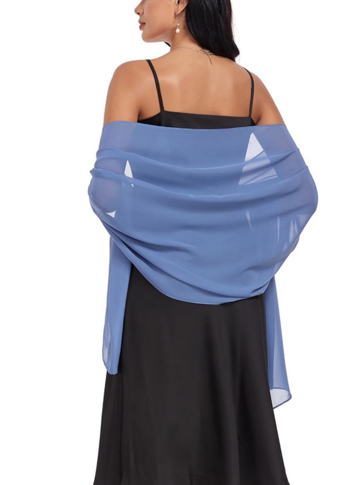 Chal Vickorpen 195 cm Azul Polvo de Gasa para Mujer