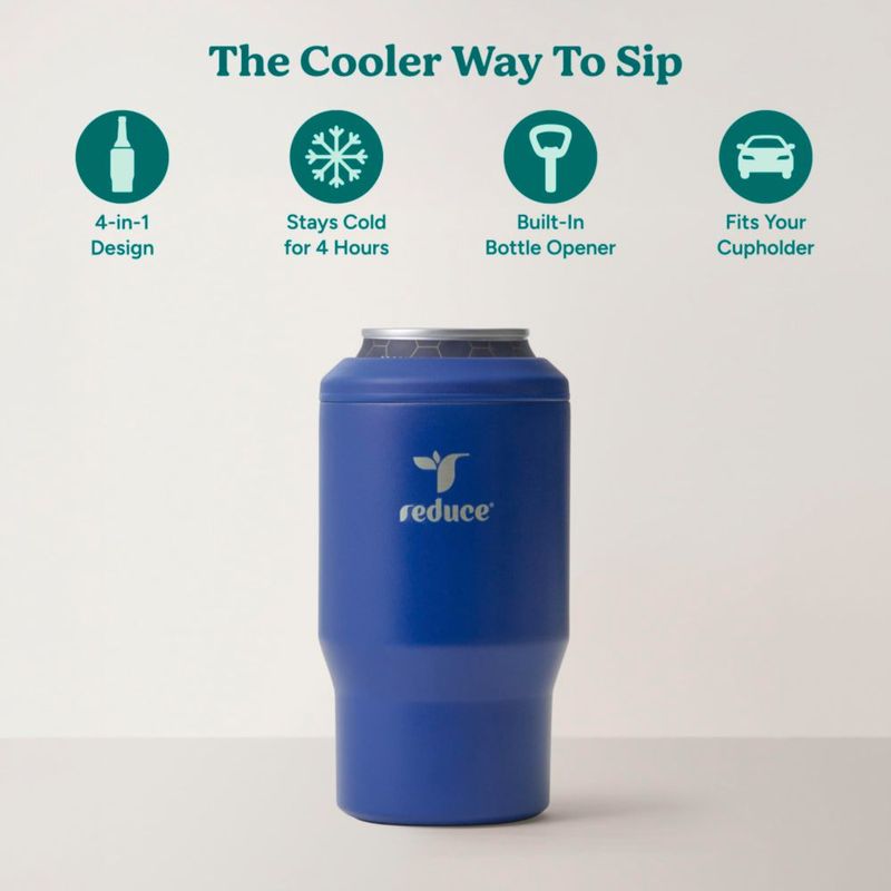 Enfriador de Bebidas REDUCE 400 ml Azul con Abrebotellas