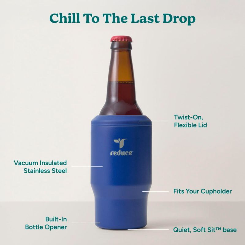 Enfriador de Bebidas REDUCE 400 ml Azul con Abrebotellas