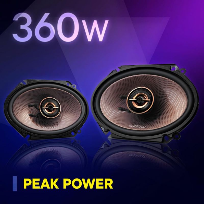 Parlantes para coche Kenwood 15x23 cm 650 W 5 vías Concert