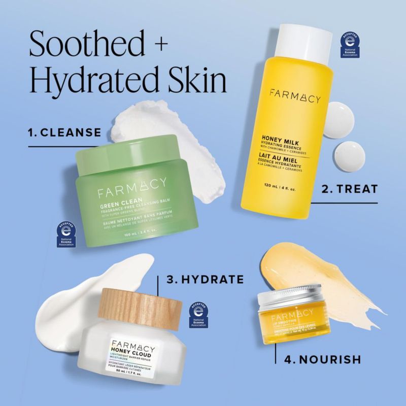 Crema Hidratante Facial Honey Cloud de Farmacy - Fórmula ligera con Ácido Hialurónico y Péptidos - Hidratación transpirable y reparación de la barrera
