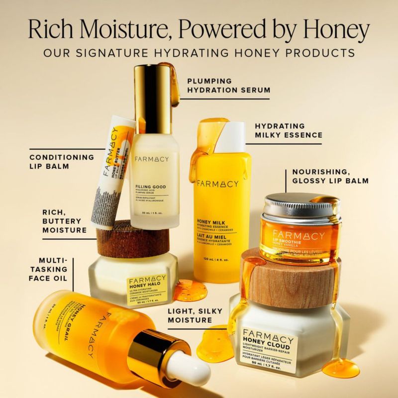 Crema Hidratante Facial Honey Cloud de Farmacy - Fórmula ligera con Ácido Hialurónico y Péptidos - Hidratación transpirable y reparación de la barrera