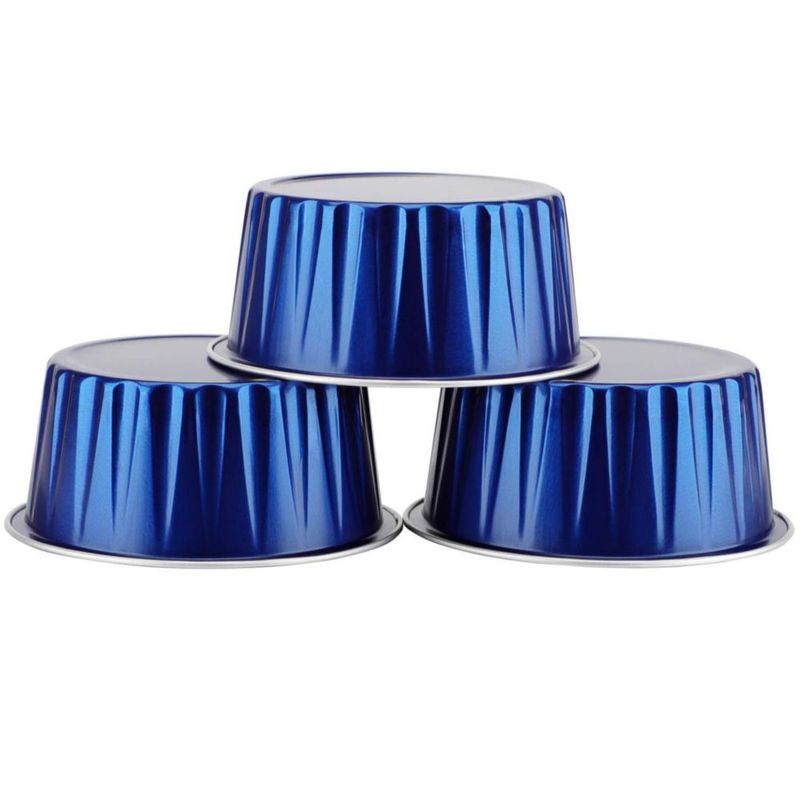 Tazas para cupcakes EUSOAR 5 oz 100 uds azul real con tapas