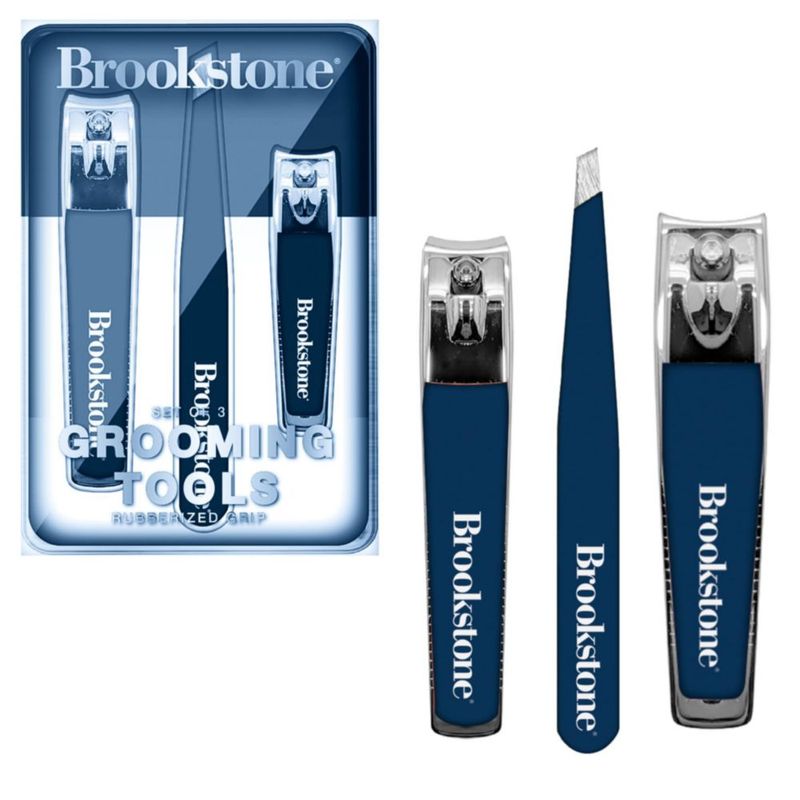 Set de cortaúñas Brookstone de acero inoxidable color azul marino
