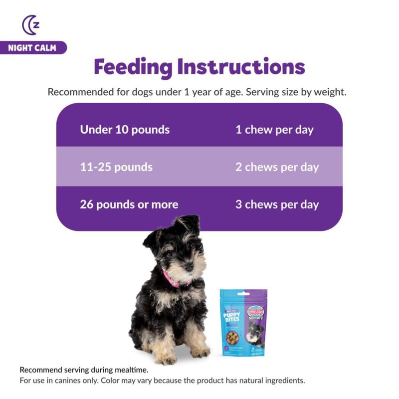 Bocaditos Calmantes con Melatonina para Cachorro Snuggle Puppie 60 unidades