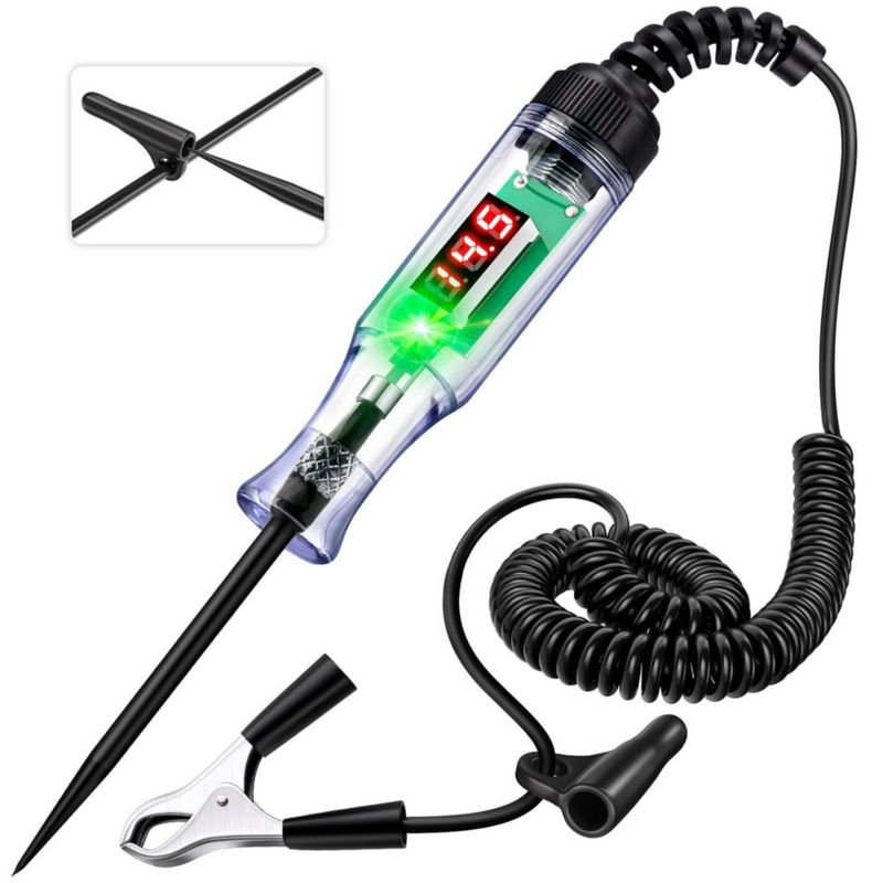 Luz de prueba FEAOXYO 3-48V Voltímetro digital automotriz