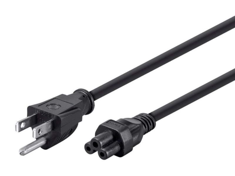 Cable de alimentación Monoprice 18 m negro 7 A 125 V NEMA 5-15P