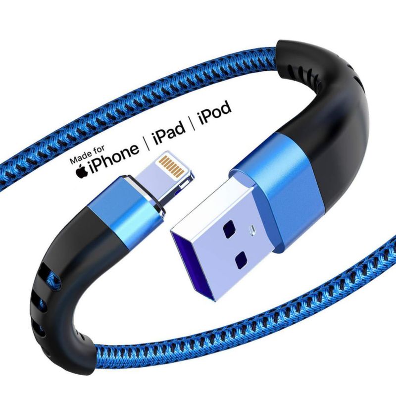 Cable USB a Lightning Essri 91 cm 2 piezas trenzado de nylon
