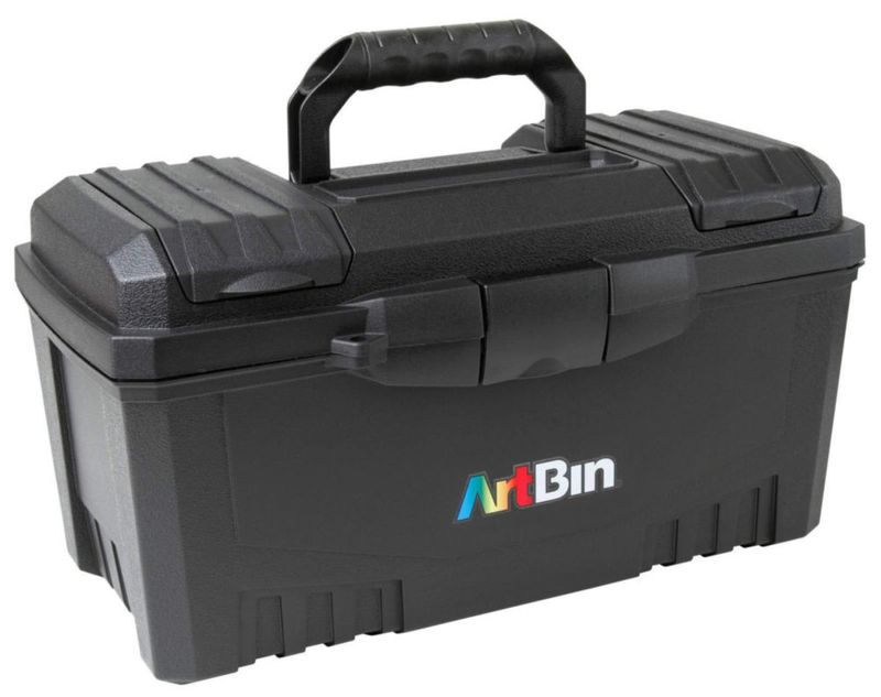 Caja de Manualidades ArtBin 43 cm Negra con Asa