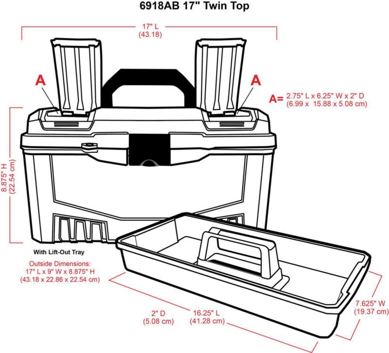 Caja de Manualidades ArtBin 43 cm Negra con Asa