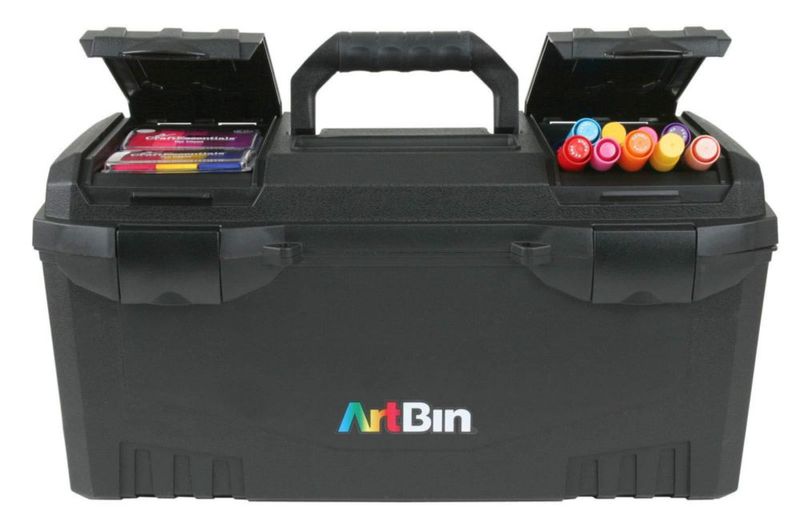 Caja de Manualidades ArtBin 43 cm Negra con Asa