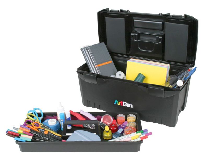 Caja de Manualidades ArtBin 43 cm Negra con Asa