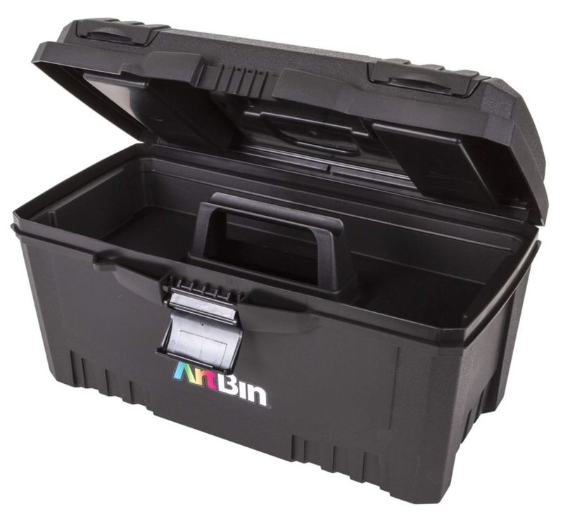 Caja de Manualidades ArtBin 43 cm Negra con Asa