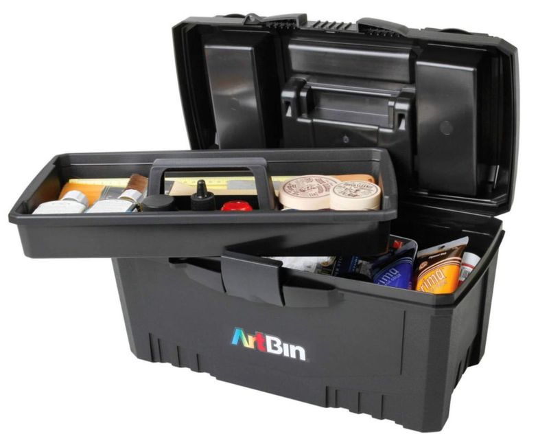 Caja de Manualidades ArtBin 43 cm Negra con Asa