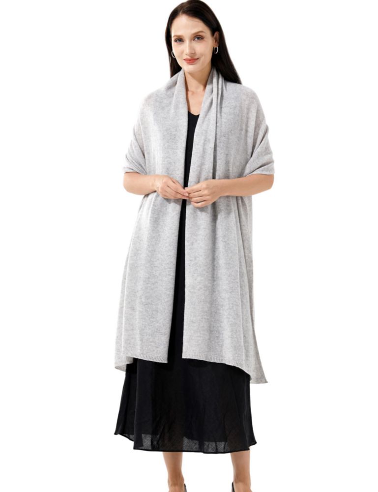 Bufanda RYYOYY de Cachemir 221 cm × 71 cm Gris