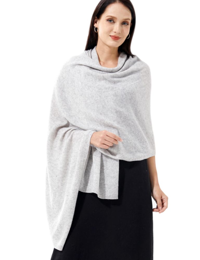 Bufanda RYYOYY de Cachemir 221 cm × 71 cm Gris