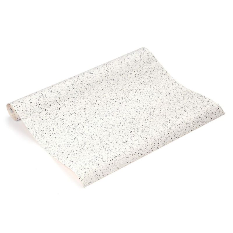 Forro para Estantes Con‑Tact 46 cm x 15 m Granito Negro/Blanco
