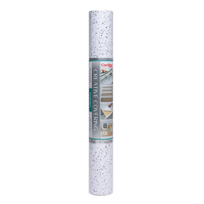 Forro para Estantes Con‑Tact 46 cm x 15 m Granito Negro/Blanco
