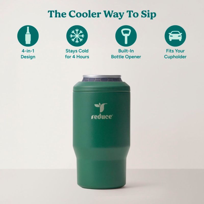 Enfriador de Bebidas REDUCE 400 ml Aislado al Vacío Verde Grande