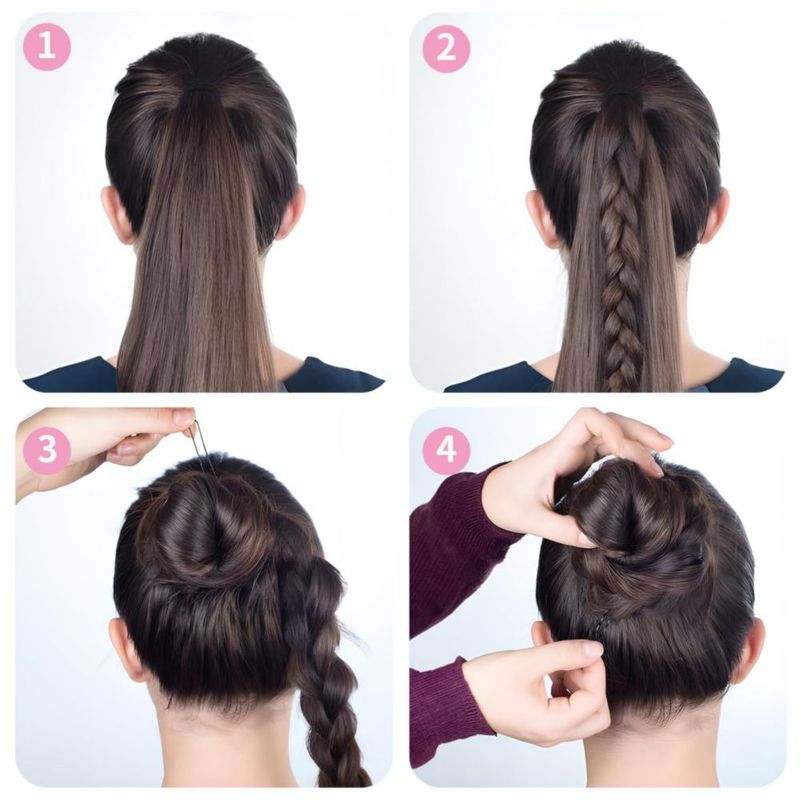 Pasadores para el Cabello DySaLic 6 cm 100 piezas Marrón con Caja de Almacenamiento