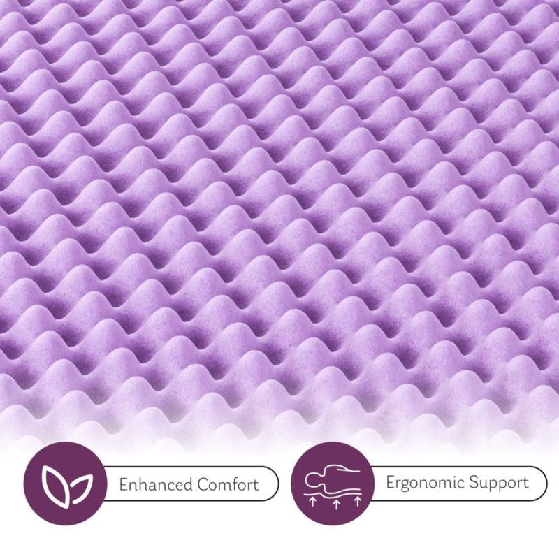 Cubre colchón MLILY 5 cm Queen con estructura tipo huevo de espuma viscoelástica