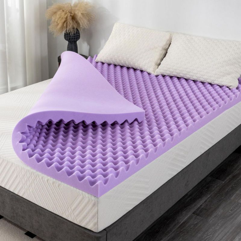 Cubre colchón MLILY 5 cm Queen con estructura tipo huevo de espuma viscoelástica