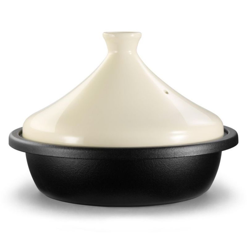 Tagine KooK 33 L de hierro fundido esmaltado color marfil